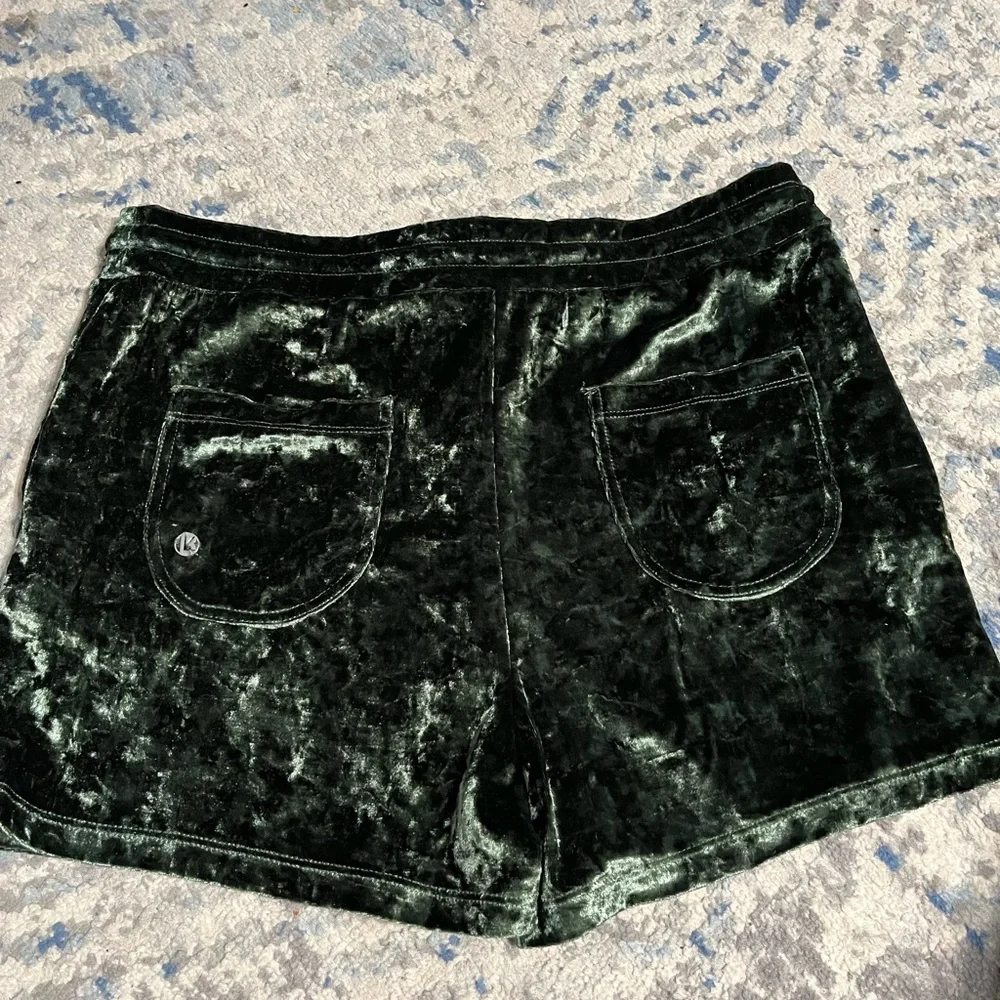 nwot buff bunny green velvet shorts - Picture 4 of 5